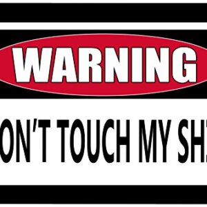 Rogue River Tactical Funny Metal Warning Tin Sign Wall Decor Man Cave Bar Don't Touch My