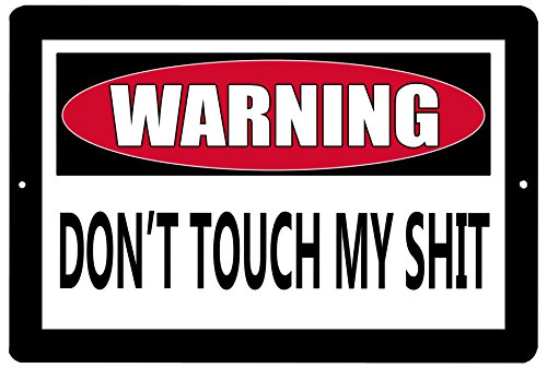 Rogue River Tactical Funny Metal Warning Tin Sign Wall Decor Man Cave Bar Don't Touch My