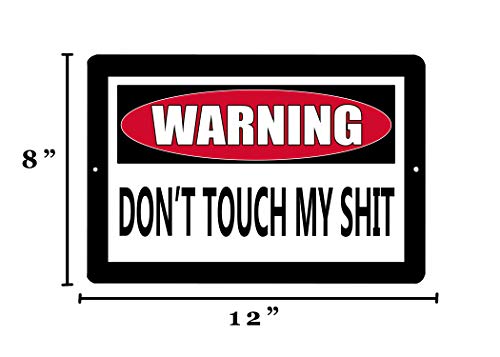 Rogue River Tactical Funny Metal Warning Tin Sign Wall Decor Man Cave Bar Don't Touch My
