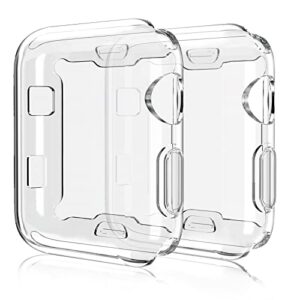 for apple watch 38mm case iwatch screen protector tpu all-around protective case clear ultra-thin cover for apple watch series 3, 2 pack case (clear, for 38mm apple watch case)