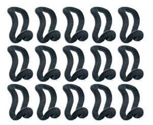 kiseer mini cascading hanger hooks, 50 pcs hanger connection hook for clothes hanger or velvet hanger (black)