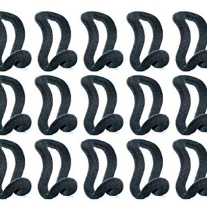 KISEER Mini Cascading Hanger Hooks, 50 Pcs Hanger Connection Hook for Clothes Hanger or Velvet Hanger (Black)