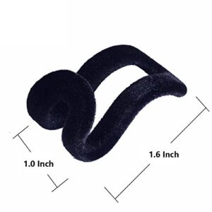 KISEER Mini Cascading Hanger Hooks, 50 Pcs Hanger Connection Hook for Clothes Hanger or Velvet Hanger (Black)