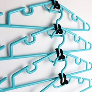 KISEER Mini Cascading Hanger Hooks, 50 Pcs Hanger Connection Hook for Clothes Hanger or Velvet Hanger (Black)