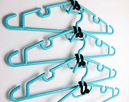 KISEER Mini Cascading Hanger Hooks, 50 Pcs Hanger Connection Hook for Clothes Hanger or Velvet Hanger (Black)