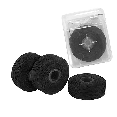 8Pcs/Pack Bamboo Charcoal Dental Flosser Mint Flavor Dental Floss Built-in Spool Flat Wire Replacement Core Dental Floss 50M Each(Comes with a Box for Easy Carrying) (Black)