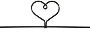 Ackfeld Manufacturing 12in Heart Clip Holder Hanger, Charcoal, 0.3x15x8.5 inch