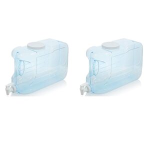 arrow h2o 2.5-gal slimline beverage dispenser, blue - 2 pack