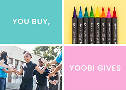 Yoobi Glitter Gel Pens 12-Pack | 12 Awesomely Bright Colors | No-Slip Grip | 1.0mm Medium Tip