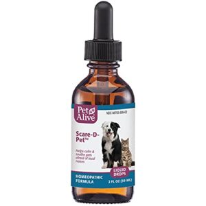 petalive scare-d-pet for fear of loud noises in dogs and cats, 59 ml