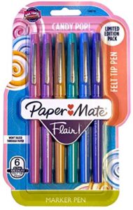 paper mate flair174; pens, 6ct - candy pop multi-colored