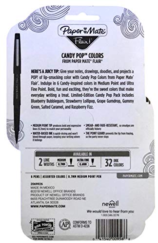 Paper Mate Flair174; Pens, 6ct - Candy Pop Multi-Colored