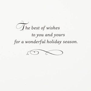 Hallmark Boxed Holiday Cards, Happy Holidays (40 Blue and Silver Cards with Envelopes) (1XPX5163)