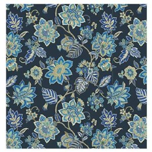 Stitch & Sparkle 100% Cotton Duck 45" Width Floral Blue Color Sewing Fabric by The Yard,D001G0404