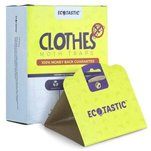 ecotastic clothing moth traps - 11 count - foldable moth - eco-friendly hassle control - pheromone technology - closet mothballs - wood/carpet/clothes