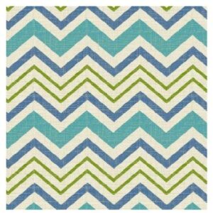 stitch & sparkle cotton duck 45" chevron azure color sewing fabric by the yard, (d015g0707)