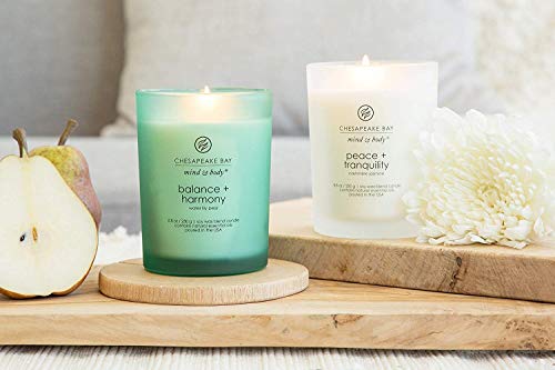 Chesapeake Bay Candle Scented Candles, Peace + Tranquility & Balance + Harmony, Medium (2-Pack)