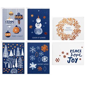 hallmark boxed christmas cards assortment, peace hope joy (48 cards with envelopes) (1xpx5176)