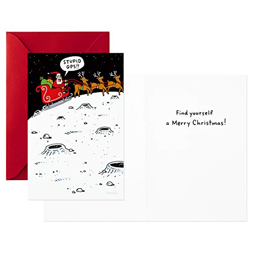 Hallmark Shoebox Funny Boxed Christmas Cards Assortment, Cartoons (4 Designs, 24 Christmas Cards with Envelopes) (1XPX5183)