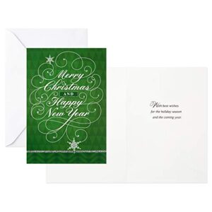 Image Arts Christmas Boxed Cards Assortment, Elegant Lettering (4 Designs, 24 Cards with Envelopes)