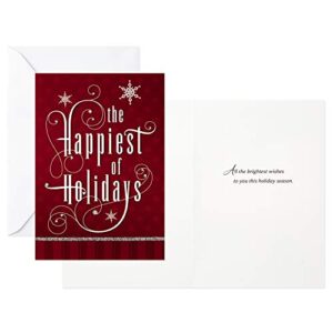 Image Arts Christmas Boxed Cards Assortment, Elegant Lettering (4 Designs, 24 Cards with Envelopes)