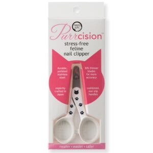 purrcision feline cat nail clippers stress-free, expertly crafted in japan, neater, easier, safer, 30% thinner blades, no.1 seller in japan!