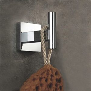 qinisi Wall Mount Brass Coat Hook for Bathroom Chrome Finish, Euro Style