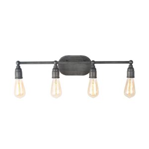 LNC Bathroom Vanity Light Fixture, Industrial Water Pipe Wall Lamp, Dark Silver Finish for Kitchen, Doorway, Entryway, 27.6”