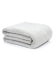 arus home collection cotton blend double sided reversible luxury throw blanket gray-ivory 60"x80"