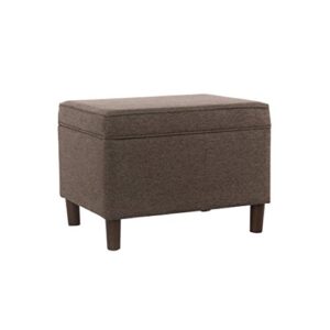 spatial order home decor | dinah collection modern storage ottoman | ottoman with storage for living room & bedroom (brown)
