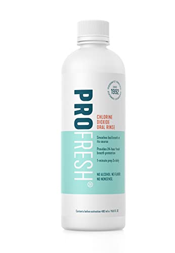 ProFresh Oral Rinse, 16.9 Ounce, 2 Week Supply, Includes Activator Pac, Alcohol Free, Flavor Free, Fights Bad Breath