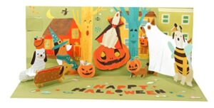 up with paper pop-up panoramics sound greeting card - howling halloween