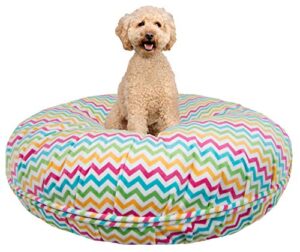 bessie and barnie signature ocean wave luxury extra plush faux fur bagel pet/dog bed (multiple sizes)