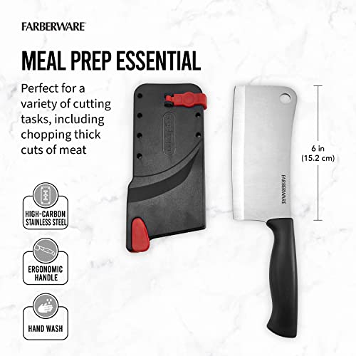 Farberware 5209950 Cleaver Knife, 6-Inch, Black