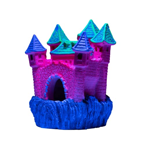 GloFish Extra Large Castle Ornament, 1 Count, Decor for Aquariums