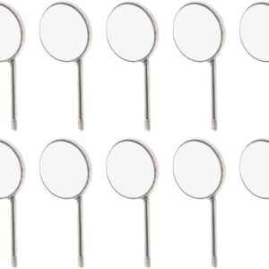 DENTAL MIRRORS TOPS FRONT SURFACE EUROPEAN STYLE THREADING RHODIUM SET OF 12 ARTMAN BRAND