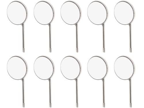 DENTAL MIRRORS TOPS FRONT SURFACE EUROPEAN STYLE THREADING RHODIUM SET OF 12 ARTMAN BRAND