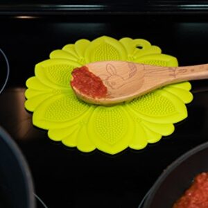 Talisman Designs No-Slip Grip Silicone Hot Pad & Trivet, Surface Protection from Hot Dishes, Up to 500-Degree Heat Resistance, Multipurpose Kitchen Supplies, Yellow (Set of 1)