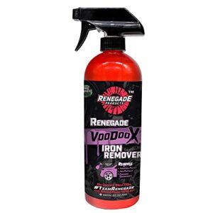 renegade products voodoo x iron remover for auto detailing, removes iron, break dust and rust from paint and wheels