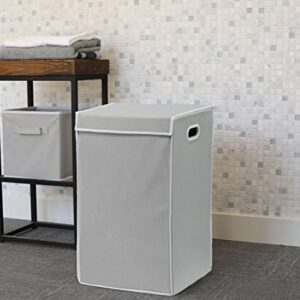 Simple Houseware Foldable Laundry Hamper Basket with Lid, Grey