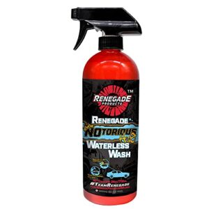 renegade products notorious waterless wash for auto detailing scratch free clean mint scent