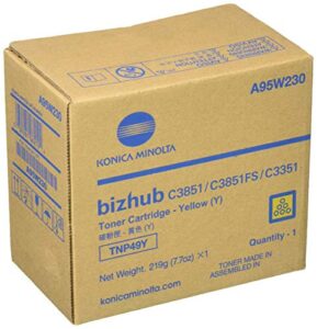 konica-minolta tnp-49y yellow toner cartridge for use in bizhub c3351 c3851fs es
