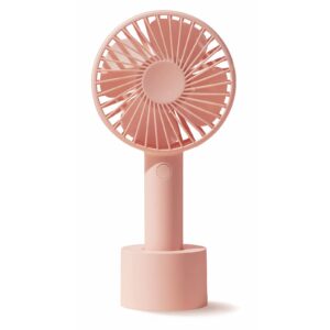 portable handheld fan, personal small mini battery operated desk fan for bedroom camping outdoor office travel (sakura pink)
