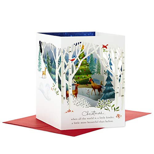 Hallmark Paper Wonder Pop Up Holiday Card (Woodland Animals Pop Up) (899XXH6016)