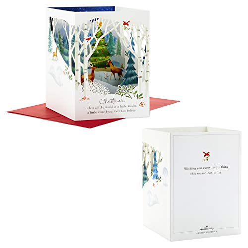 Hallmark Paper Wonder Pop Up Holiday Card (Woodland Animals Pop Up) (899XXH6016)