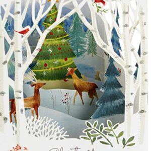 Hallmark Paper Wonder Pop Up Holiday Card (Woodland Animals Pop Up) (899XXH6016)