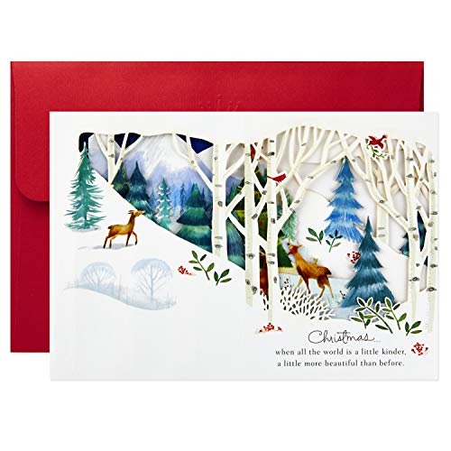 Hallmark Paper Wonder Pop Up Holiday Card (Woodland Animals Pop Up) (899XXH6016)