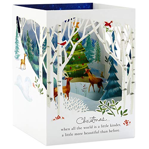 Hallmark Paper Wonder Pop Up Holiday Card (Woodland Animals Pop Up) (899XXH6016)