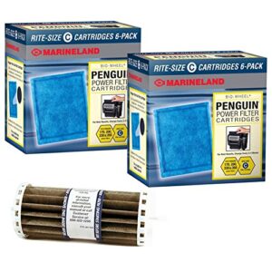 penguin marineland bio-wheel 200 & 350 replacement filter cartridge 12-pack & bio-wheel assembly bundle