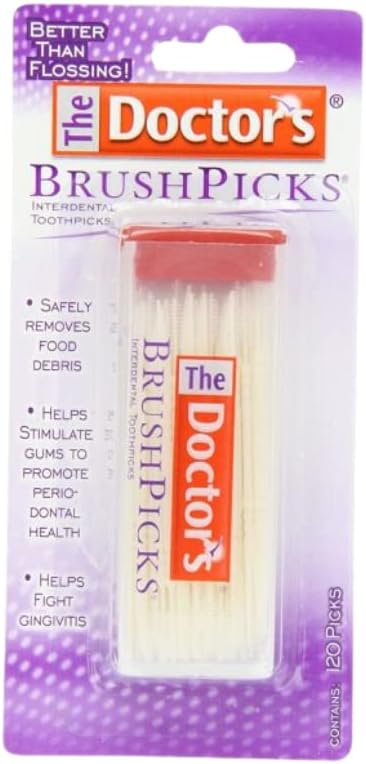 The Doctor's BrushPicks Interdental Toothpicks, 120 count. (Pack of 8)